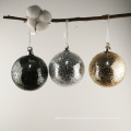 gold seaweed glass bauble for Christmas tree decoration